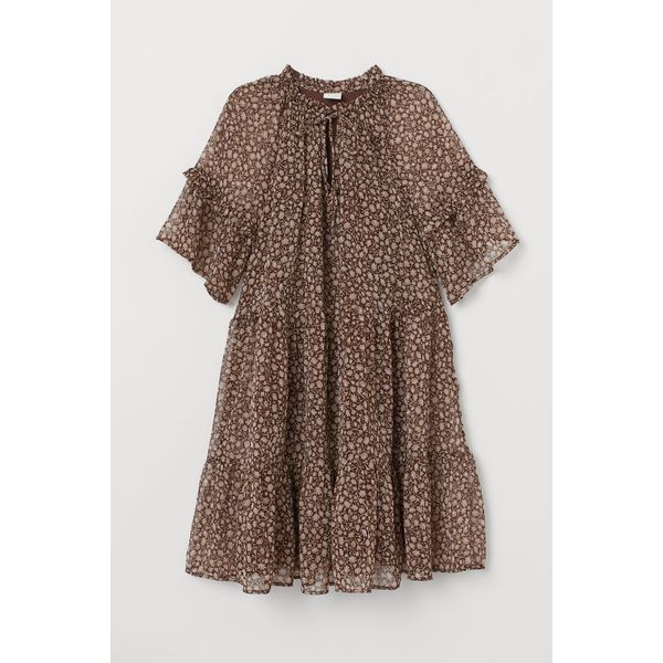 Gemustertes Chiffonkleid von H&M