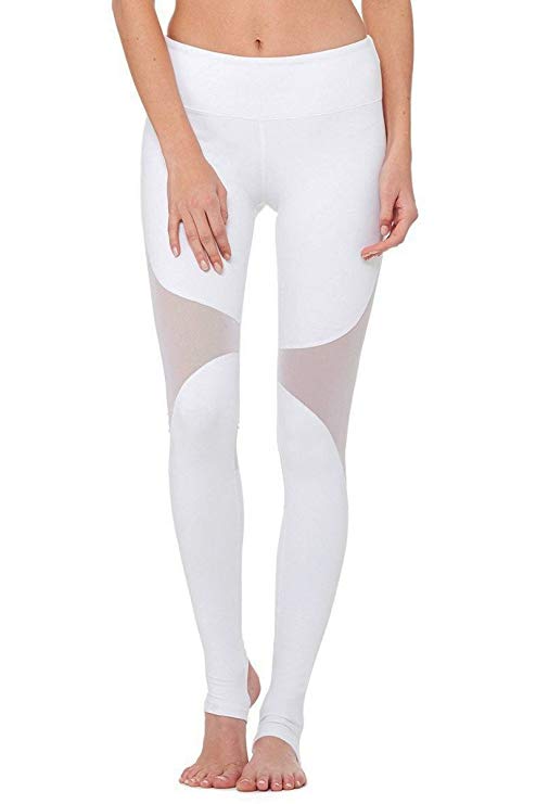 Weiße Fitness-Leggings