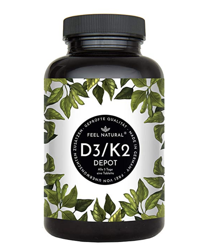 Vitamin D3 + K2 hochdosiert,180 Stück, 5-Tagedosis von Feel Natural für nur 13,99 Euro jetzt hier erhältlich.