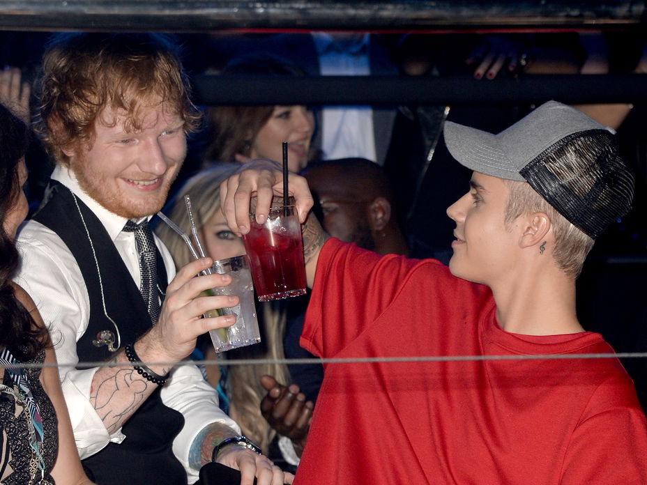 Justin Bieber und Ed Sheeran