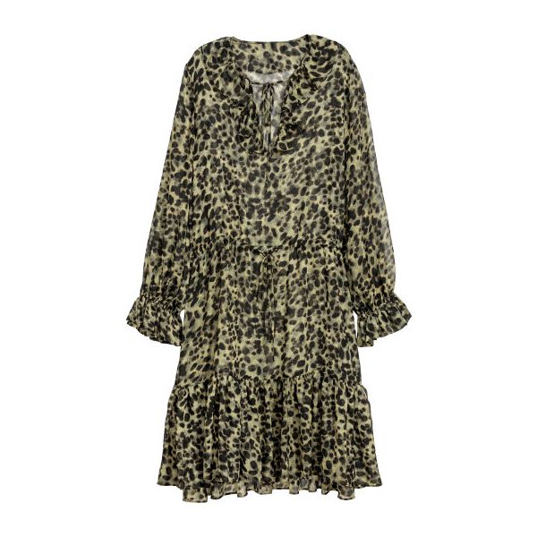 Gemustertes Chiffonkleid