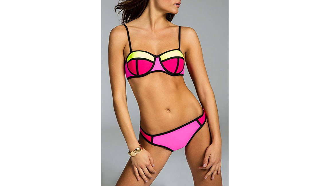 Bikini in Neon Rot