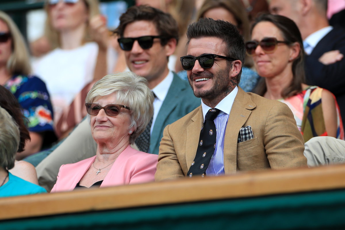 David Beckham und seine Mutter