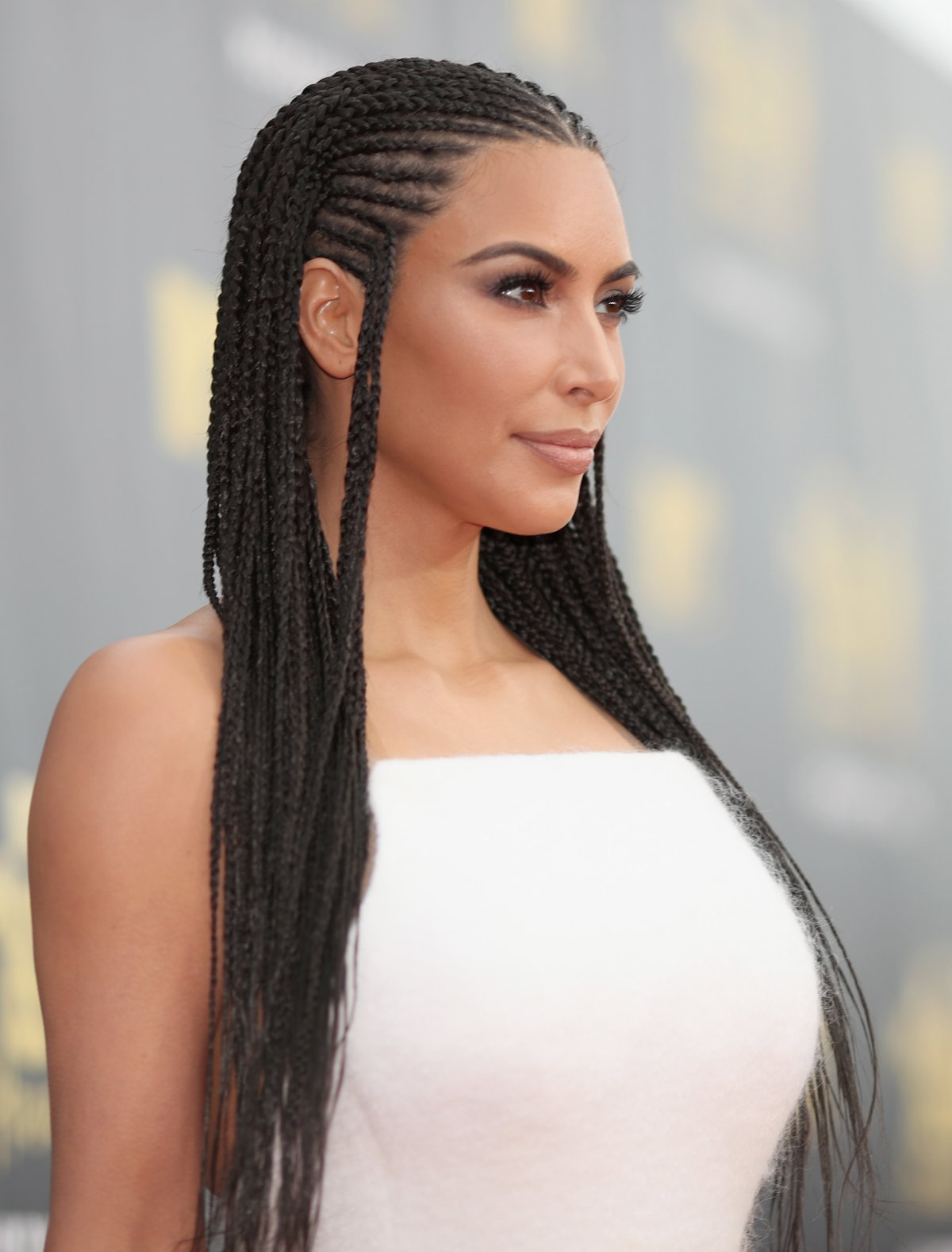 Kim Kardashian Flechtfrisur