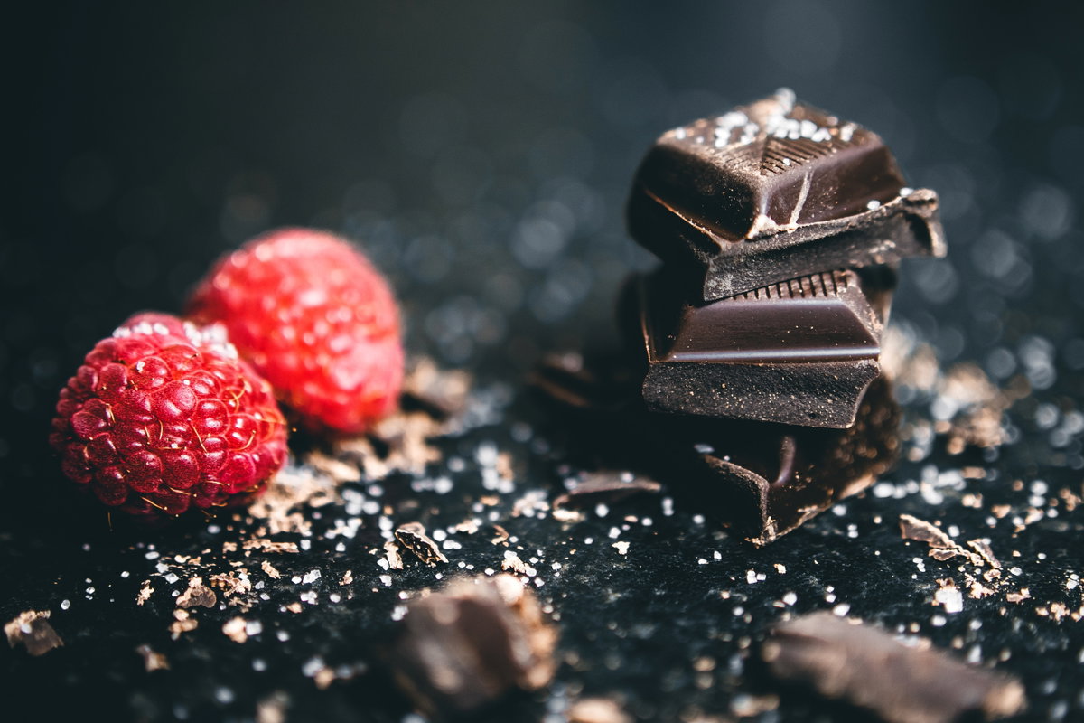 schokolade himbeeren dessert