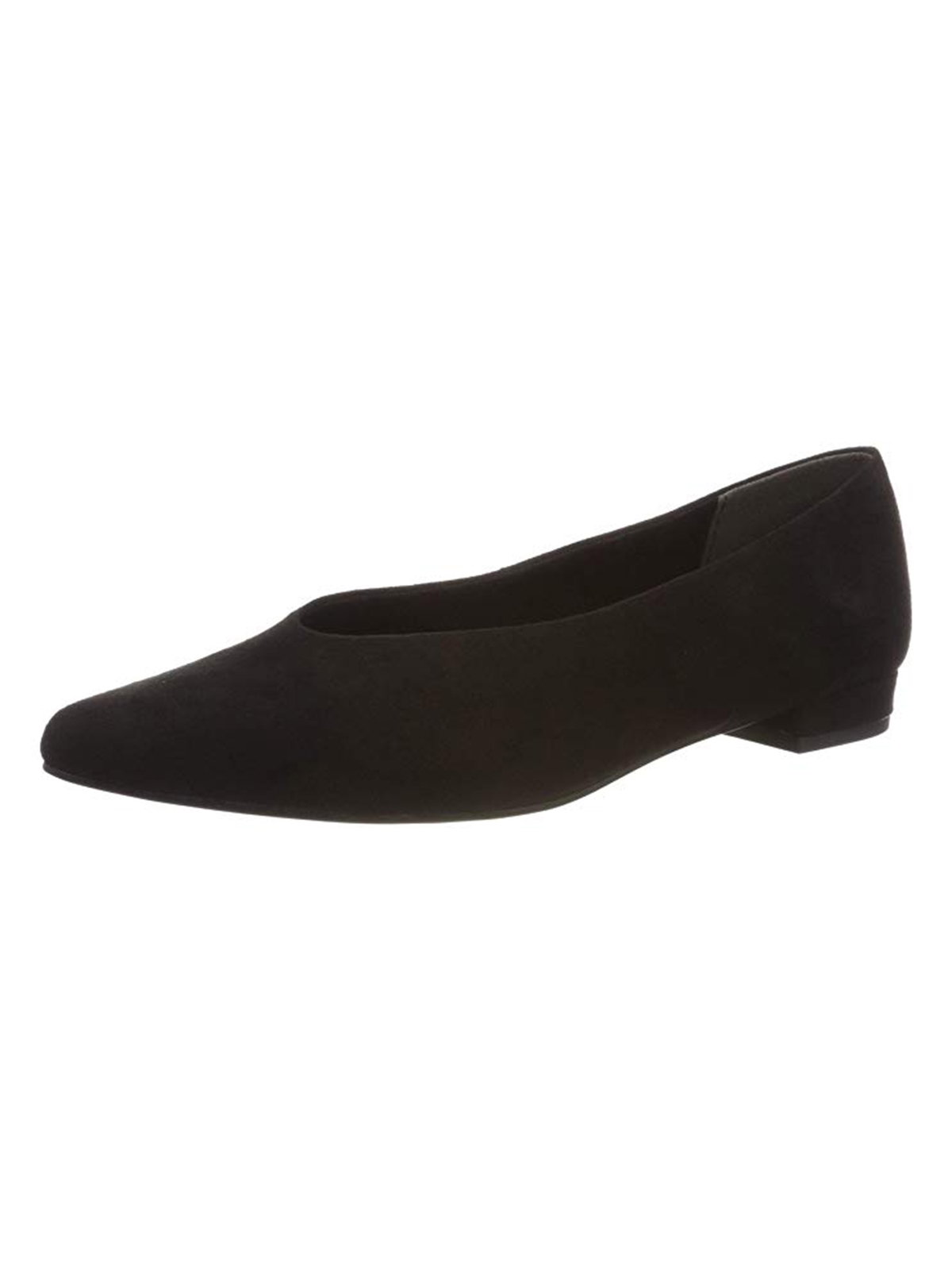 Schwarze Ballerinas mit Spitze
