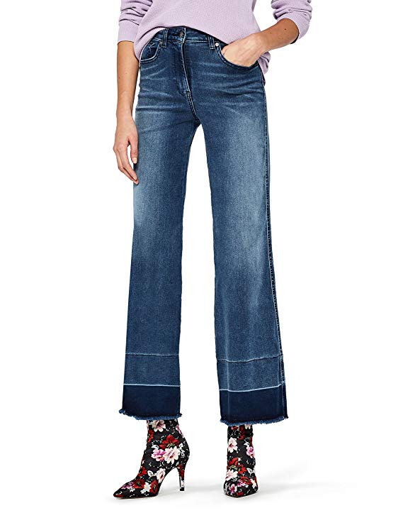 High Waist Jeans mit weitem Bein