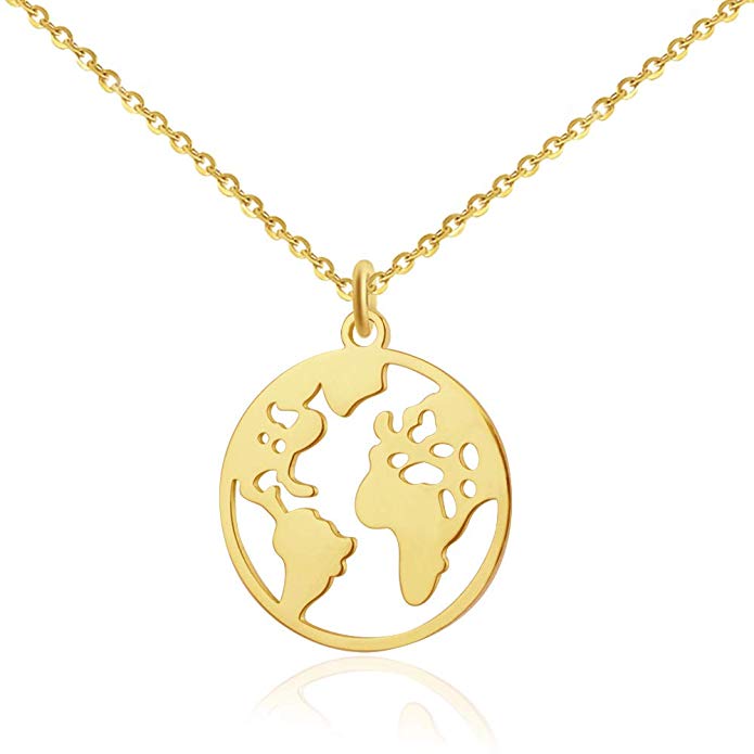 Kette mit Anhänger Welt