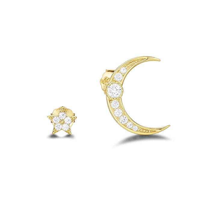 Ohrringe mit Stern und Mond
