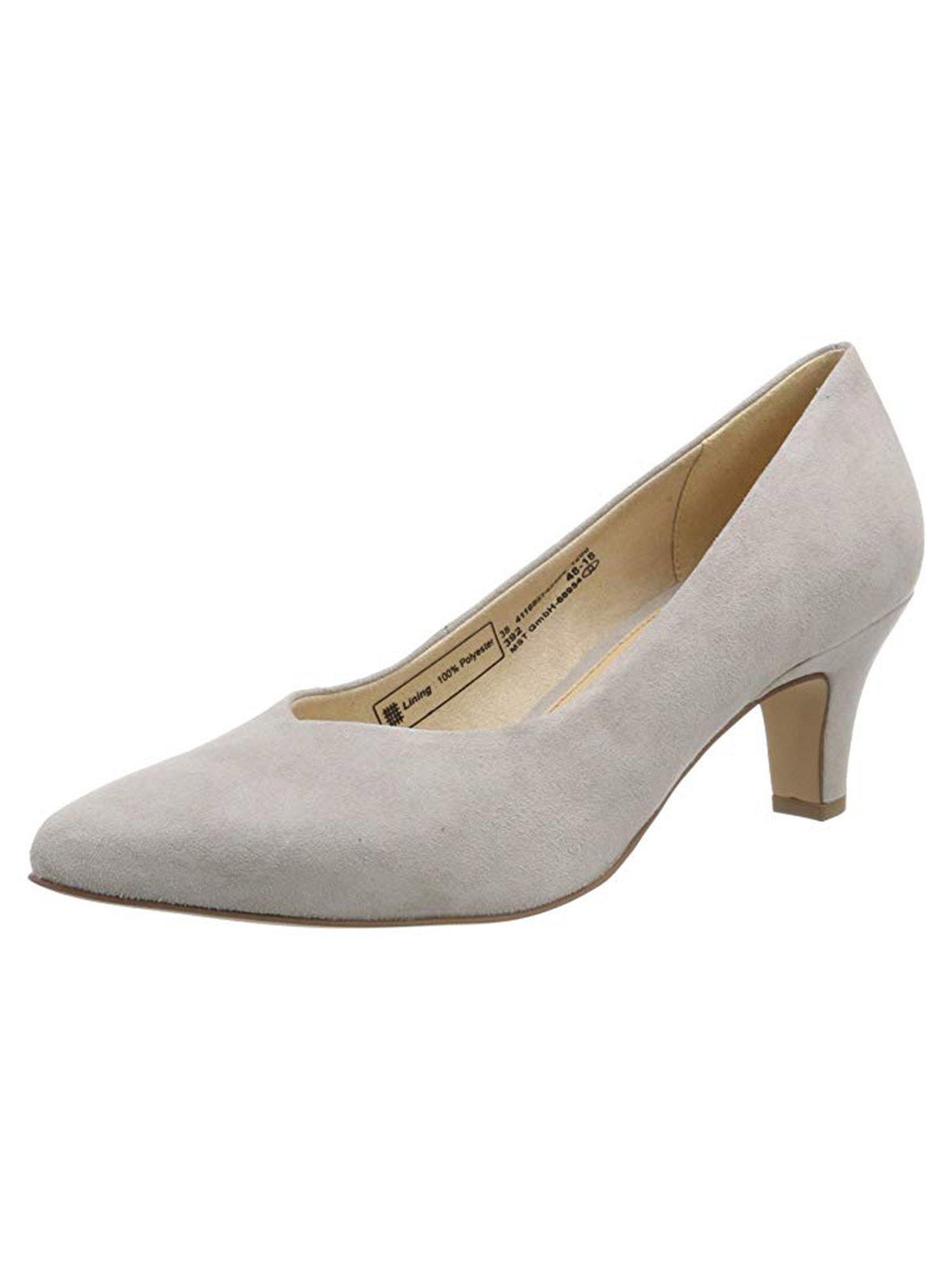 Klassische Wildlederpumps in grau