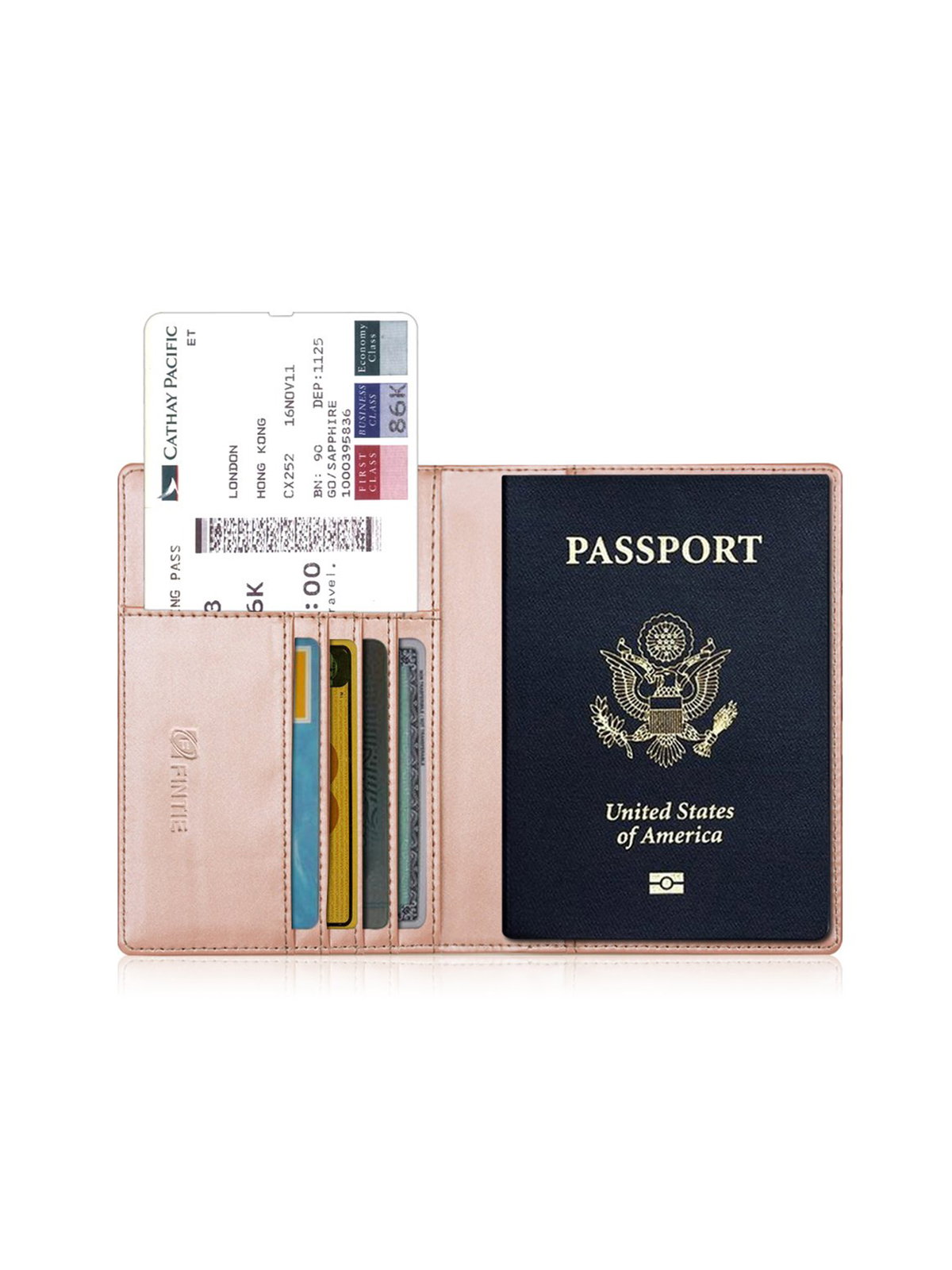 Reisepass-Etui in Rose