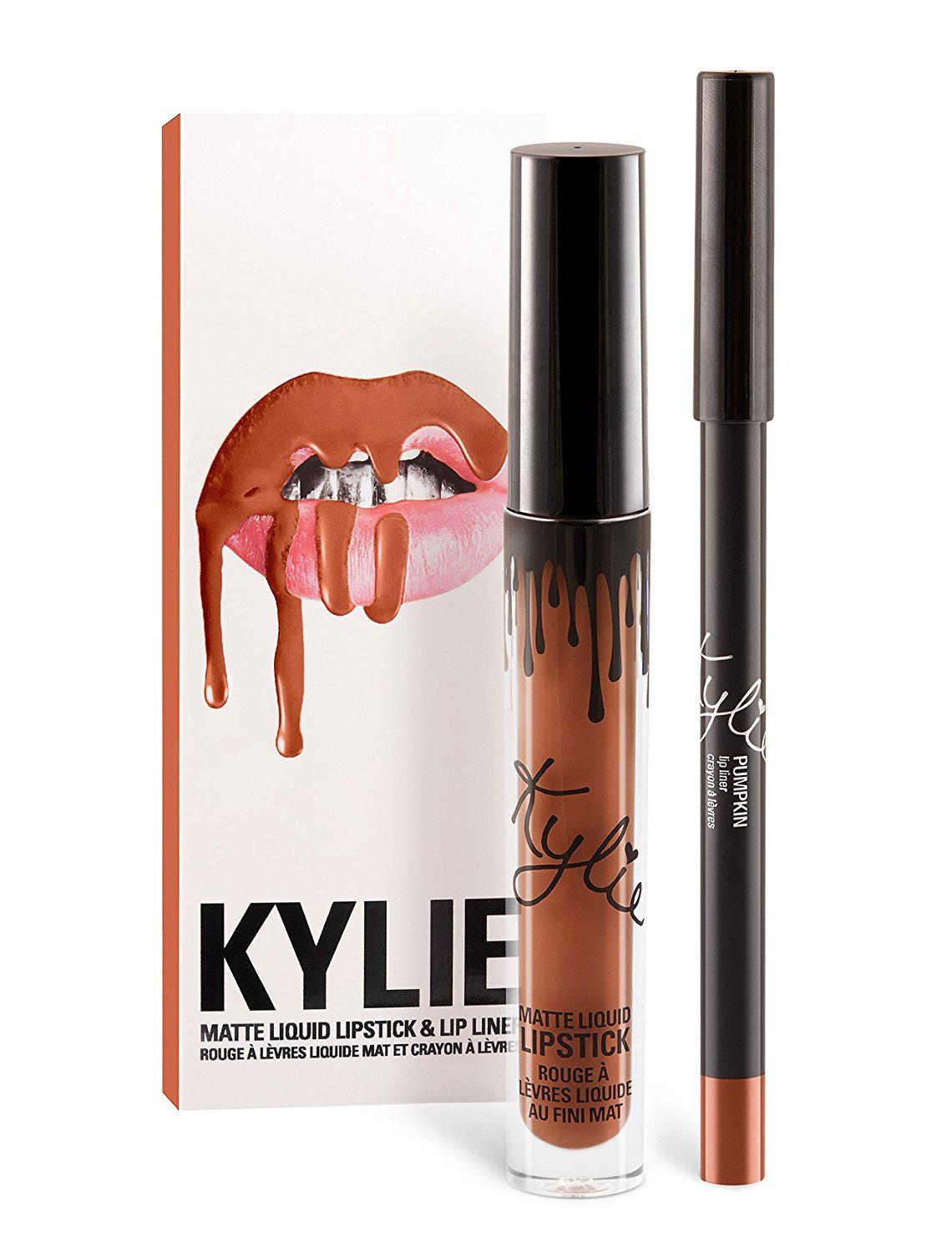 Kylie Matte Liquid Lipstick & Lip Liner – Pumpkin