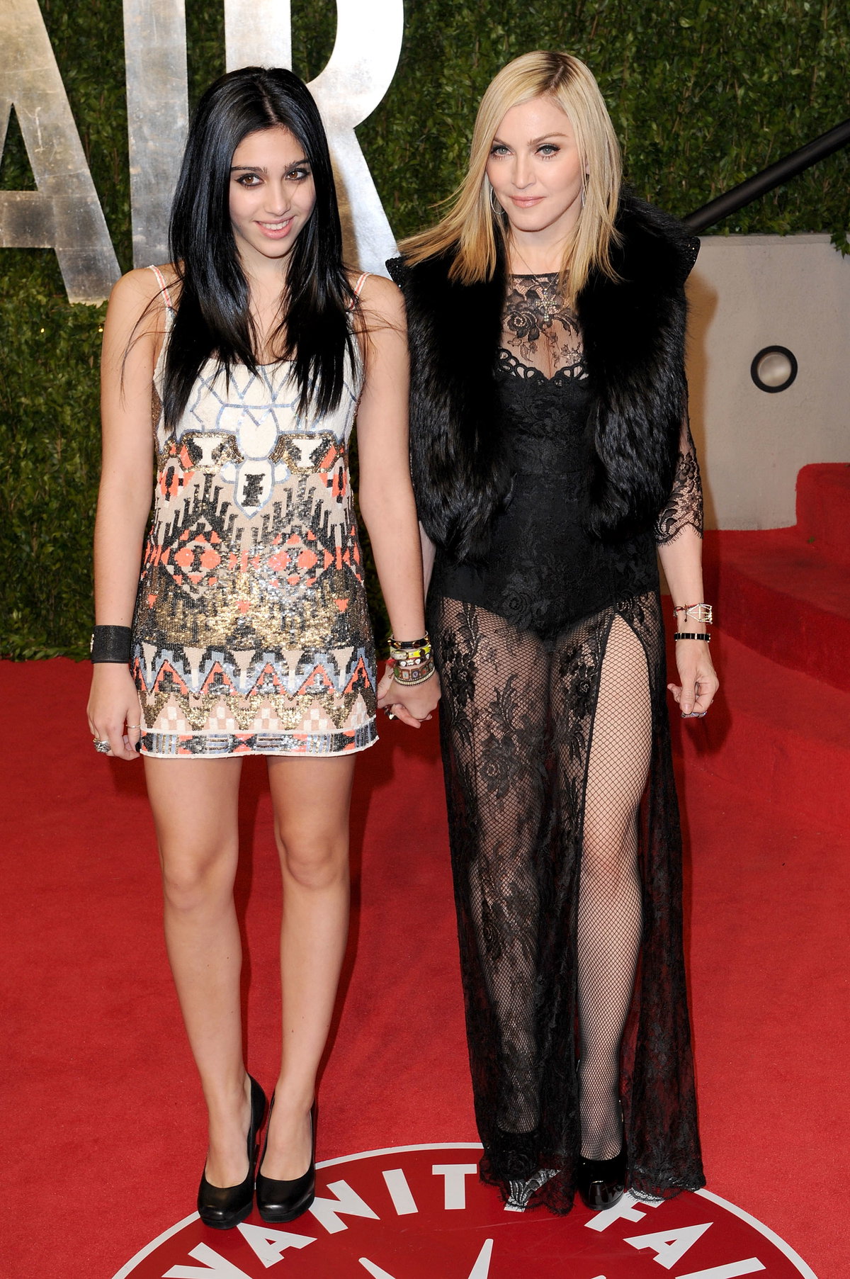 Madonna und Tochter Lourdes auf dem roten Teppich einer Oscar Party
