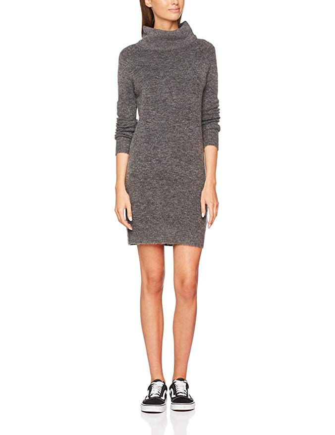 Rollkragenkleid grau