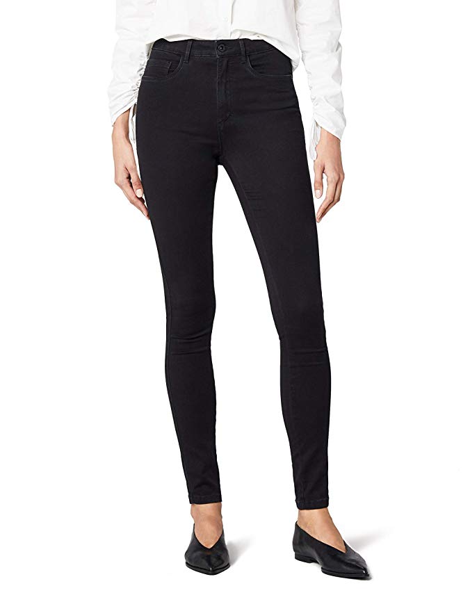 High Waist Skinny Jeans in schwarz