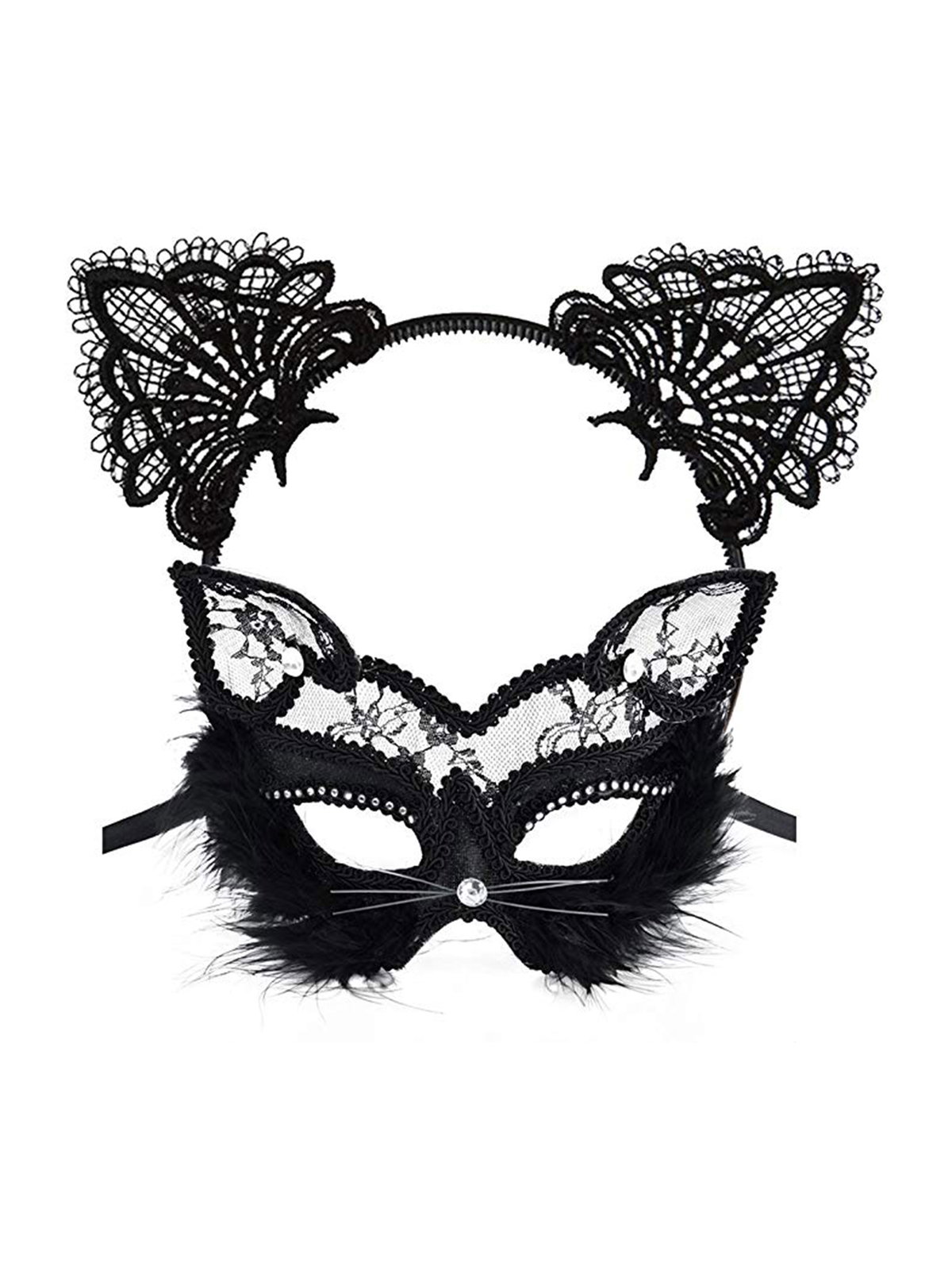 Katzen-Gesichtsmaske mit Ohren