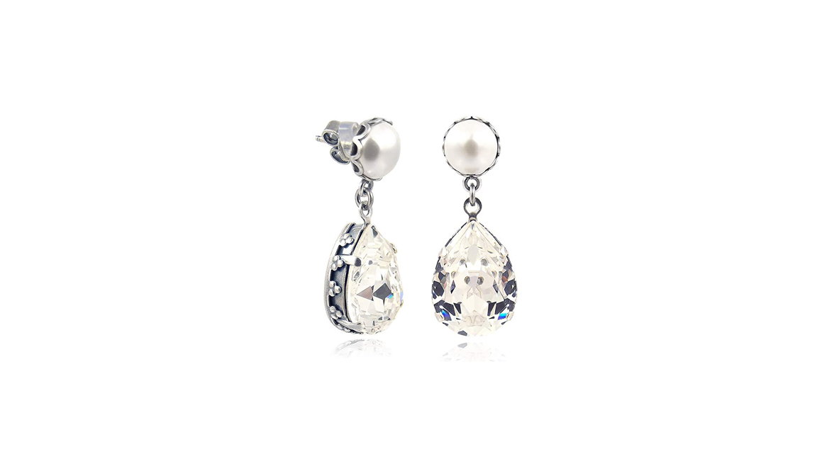Jugendstil Ohrringe mit Kristallen von Swarovski