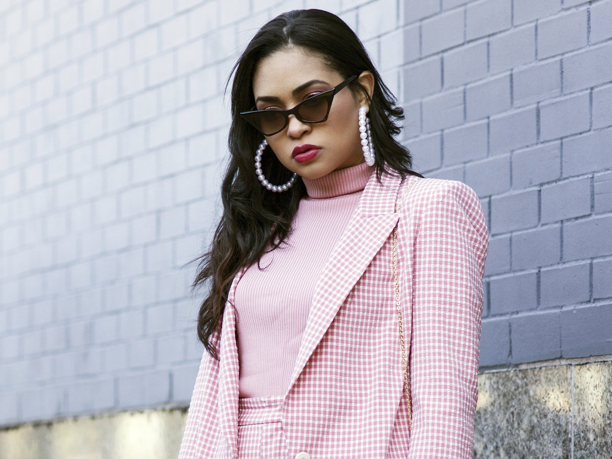 Winter-Outfits Rollkragenpullover rose