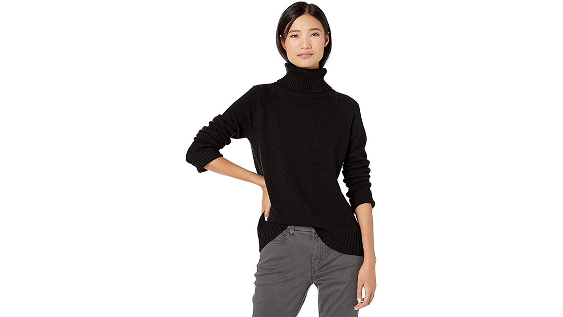 turtleneck wollpullover damen schwarz