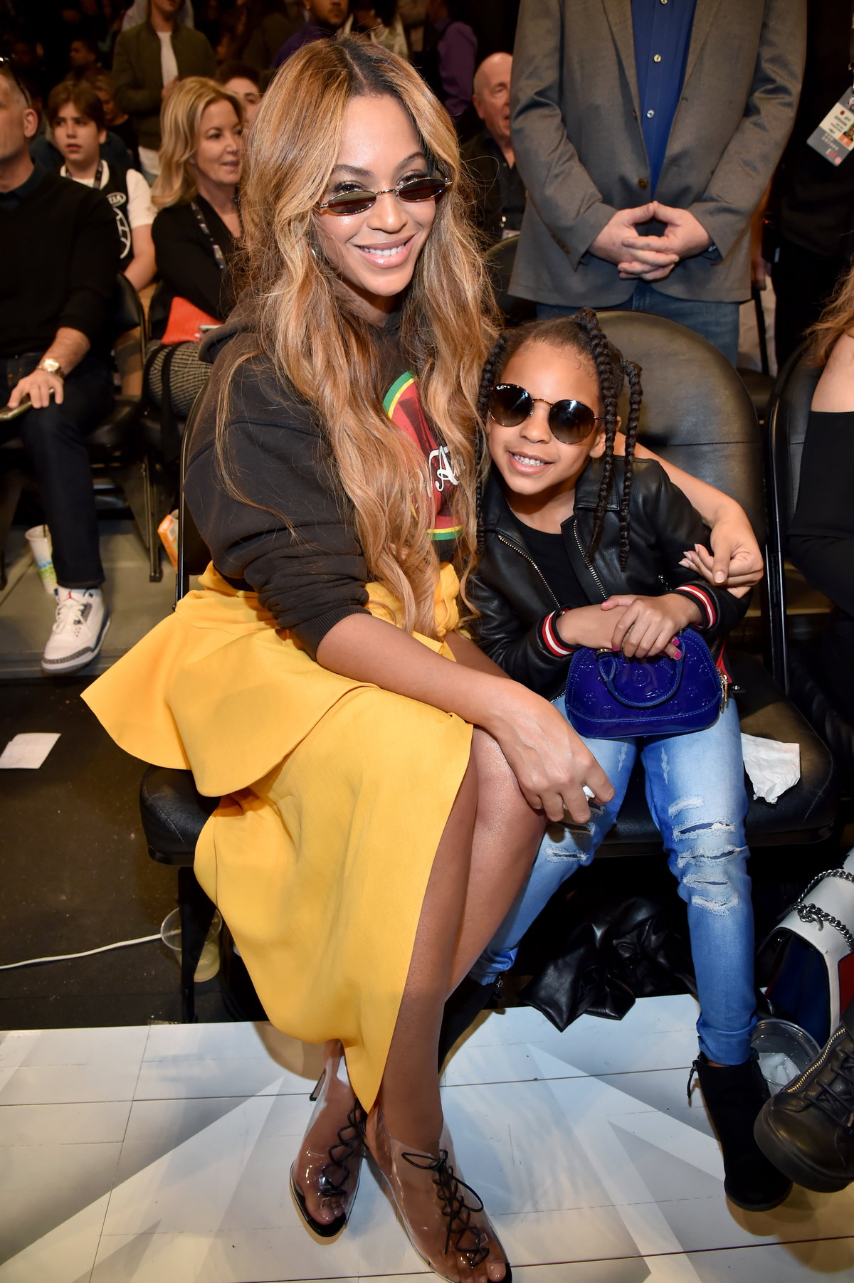 beyonce blue ivy nba game
