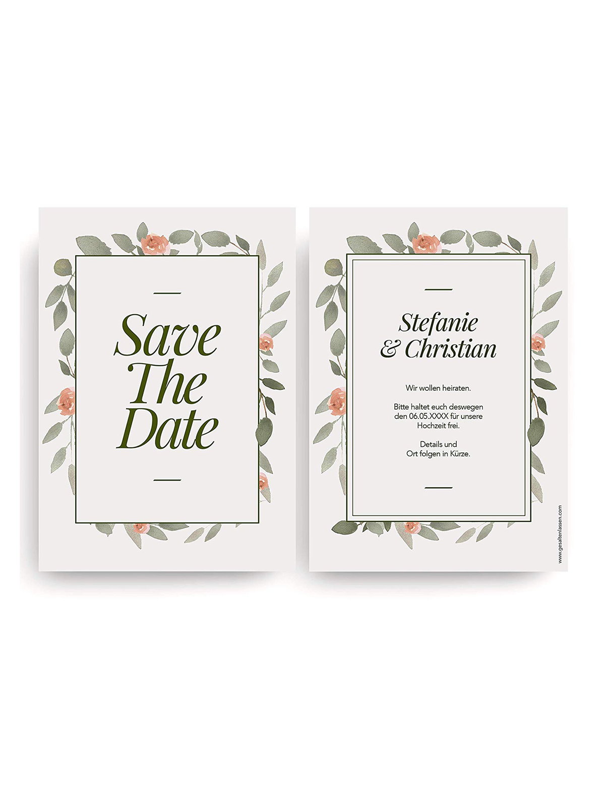 Safe the Date Karten Floral