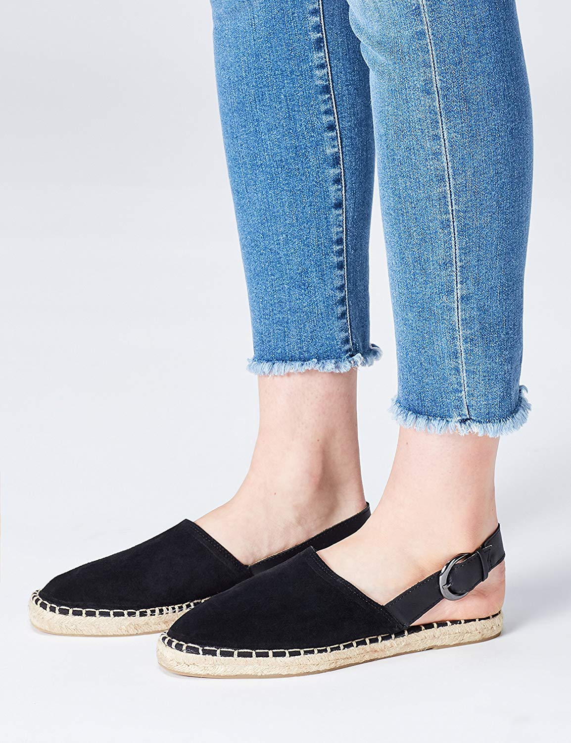 Espadrilles mit Fersen-Riemchen