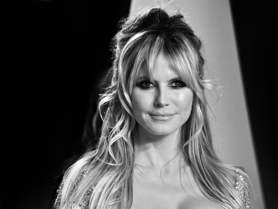 heidi Klum schwarz weiß