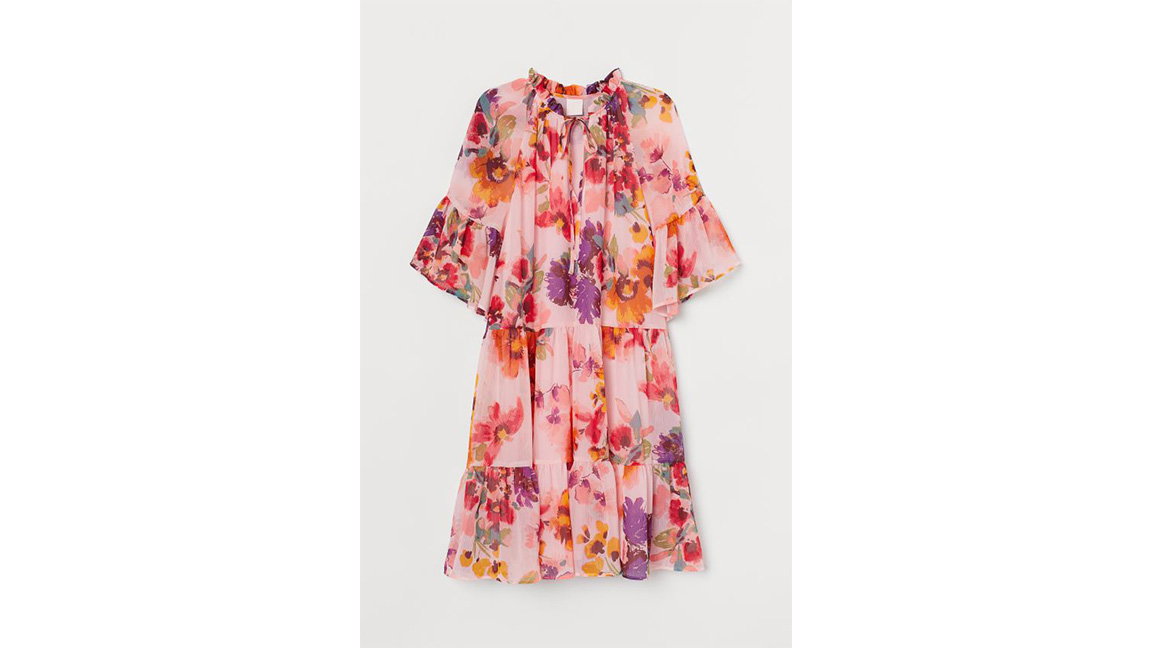 H&M Frühlingskleid in A-Linie mit Volants