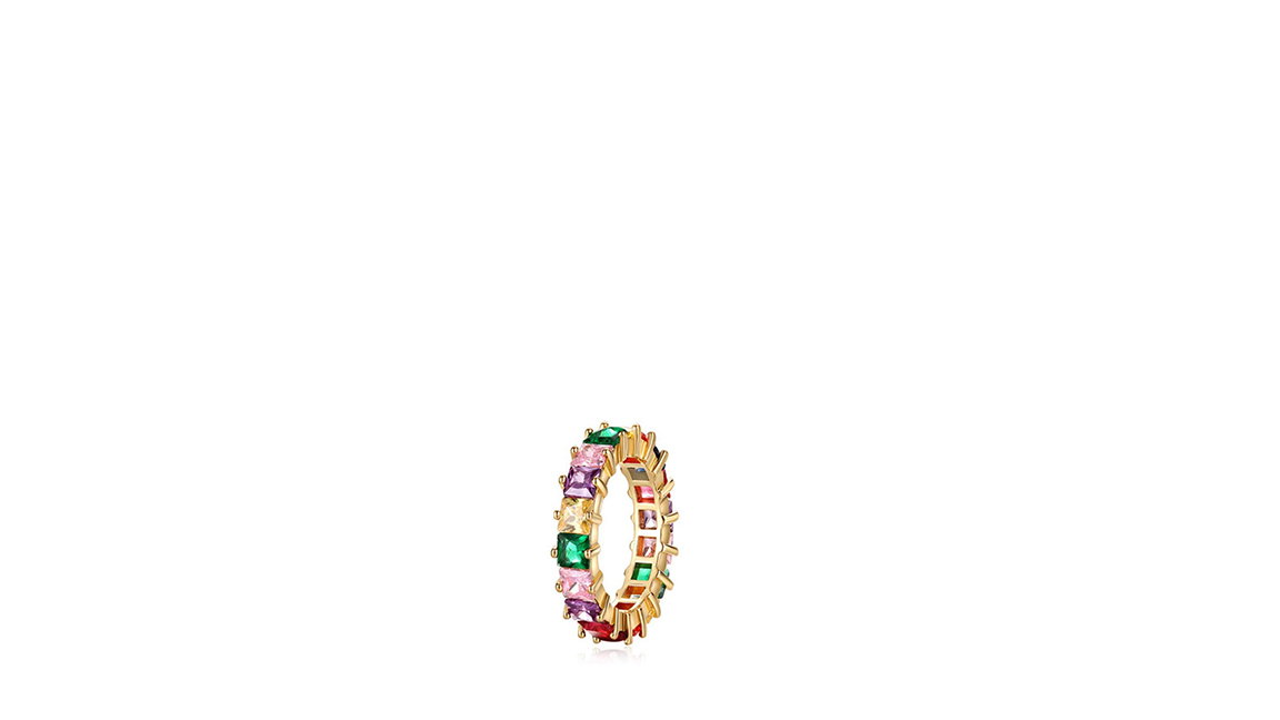 Ring bunte Edelsteine