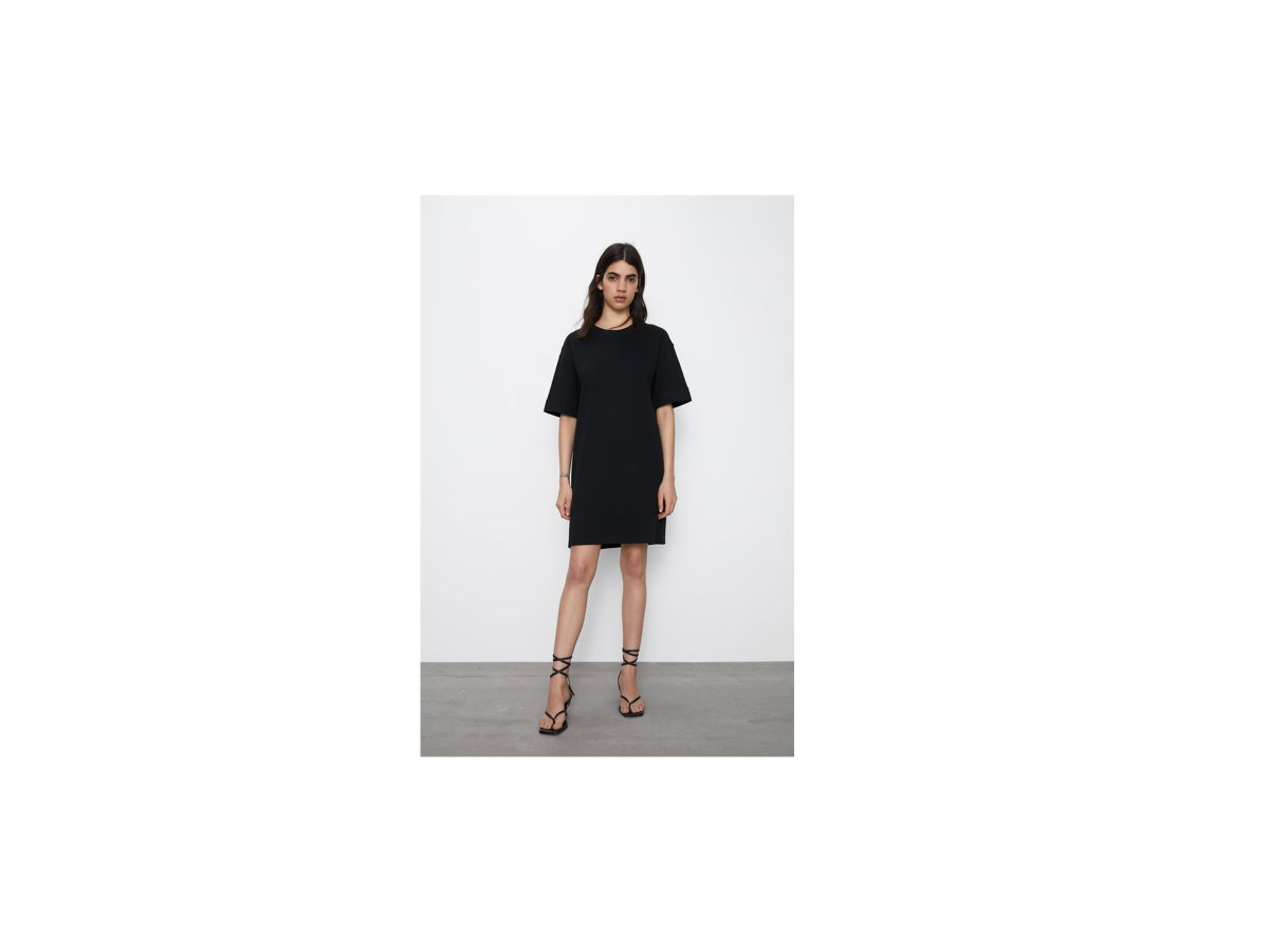 schwarzes Shirt Dress von Zara