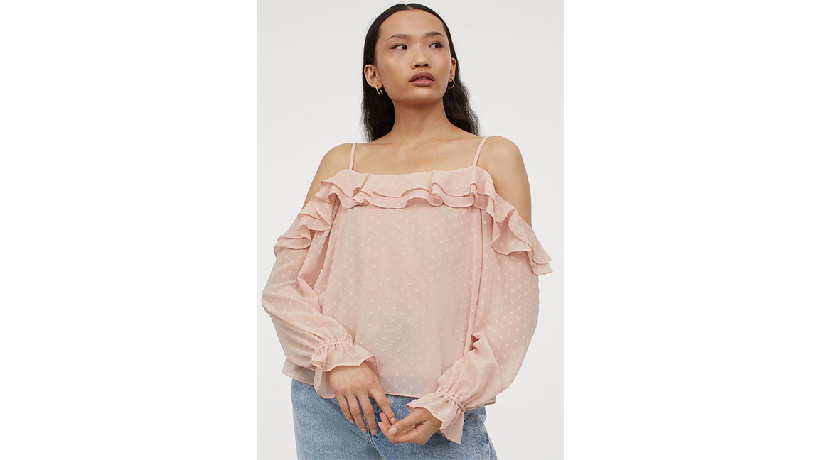 Carmenbluse H&M rosa