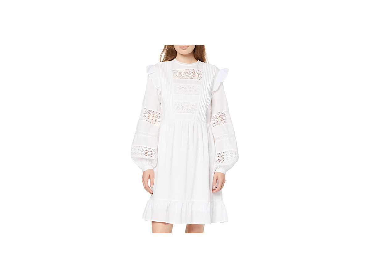 Ausgestelltes Minikleid aus Spitze
