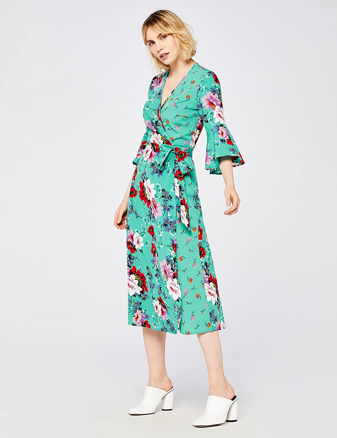 Wickelkleid in Midi-Länge