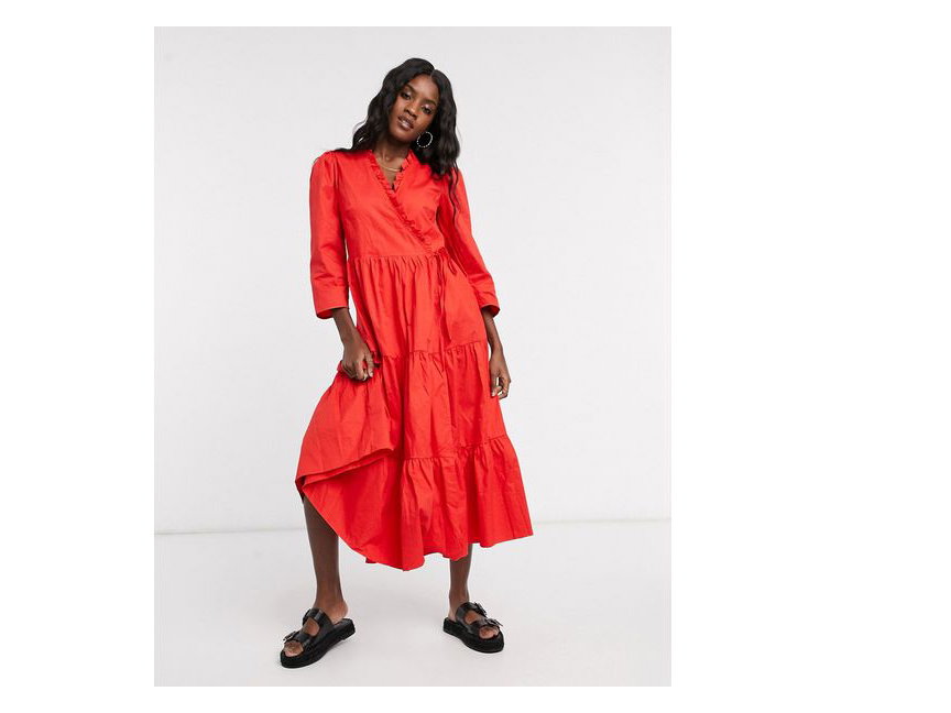 Asos Maxikleid rot