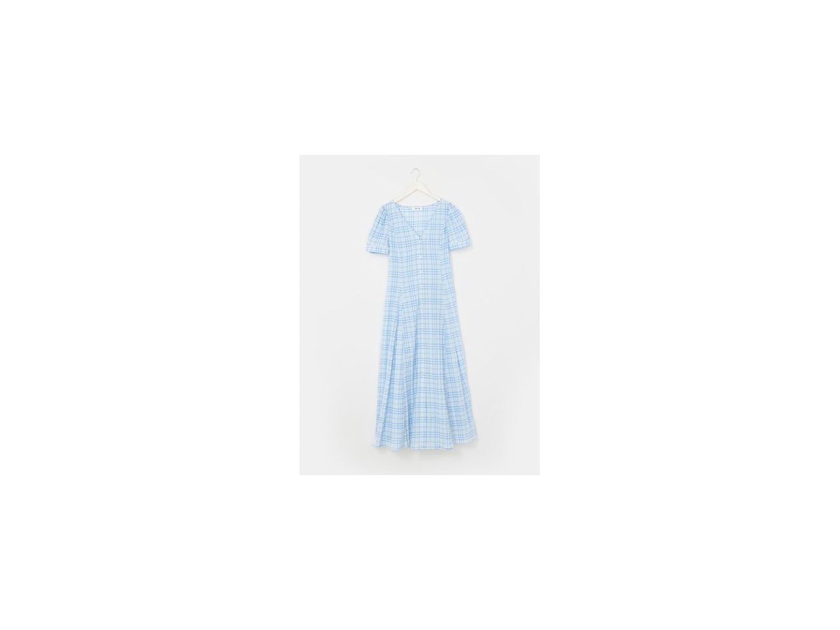 Blaues Maxikleid