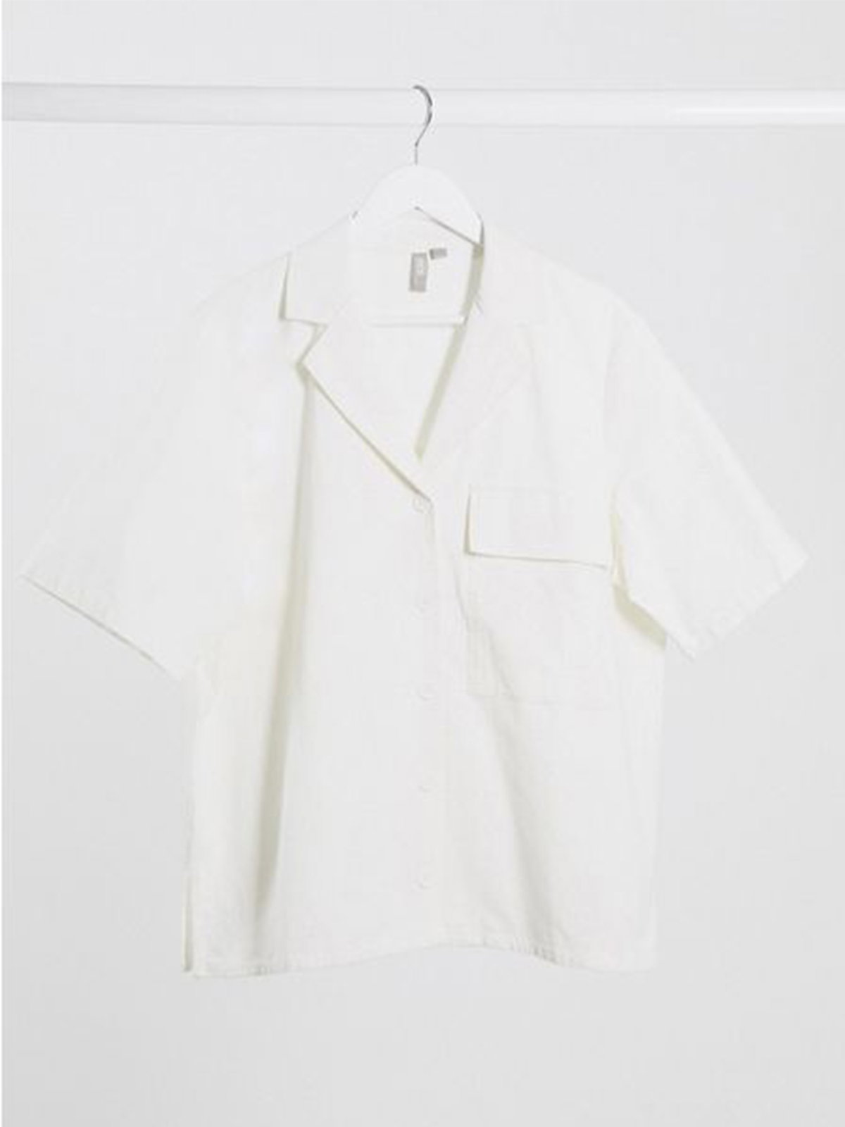 Weiße Bowling Bluse