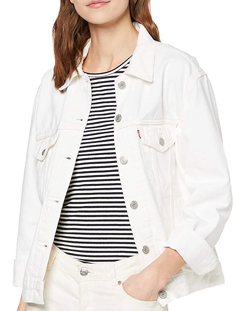 Weiße Jeansjacke