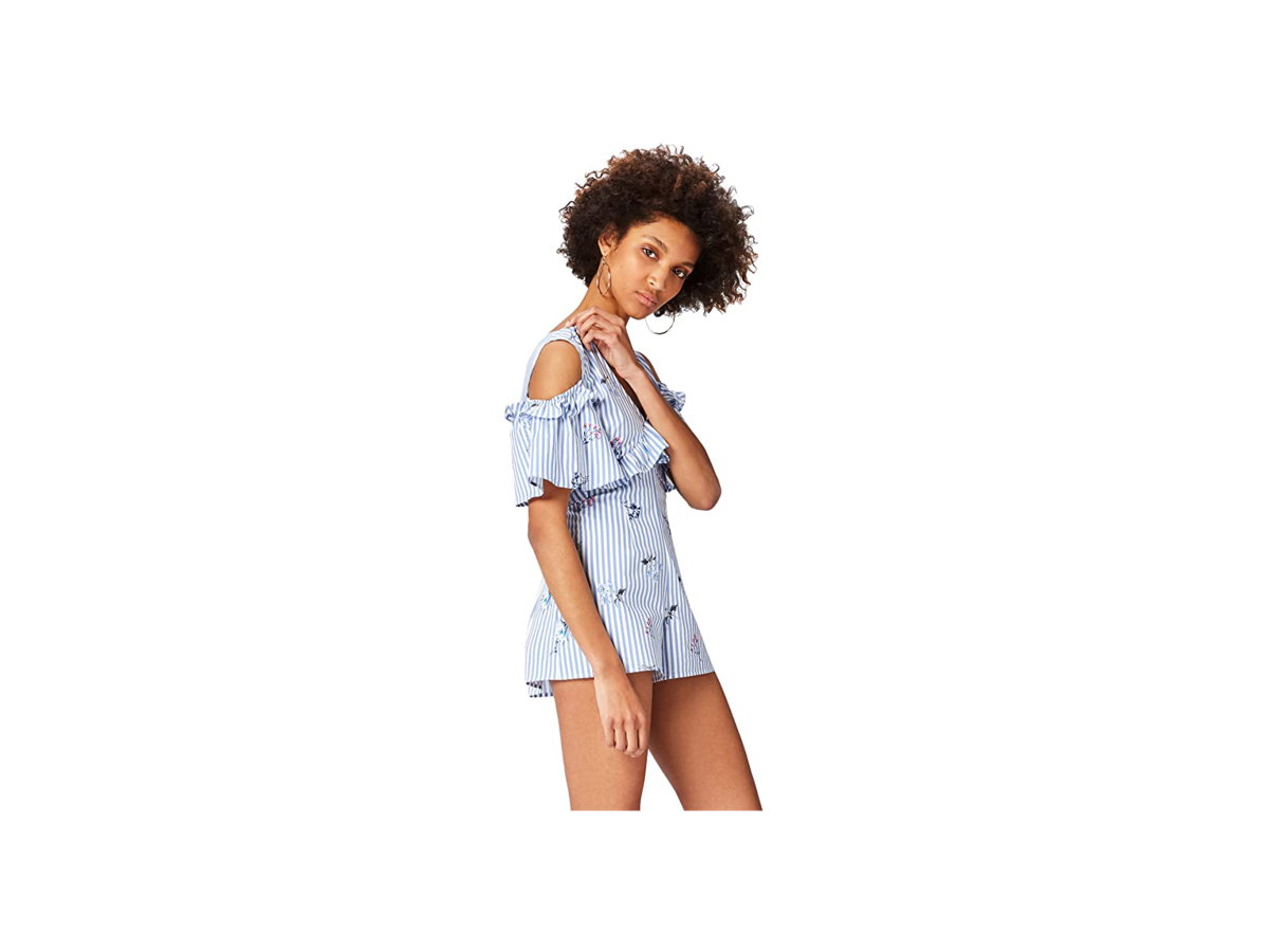 Kurzer Jumpsuit in Hellblau