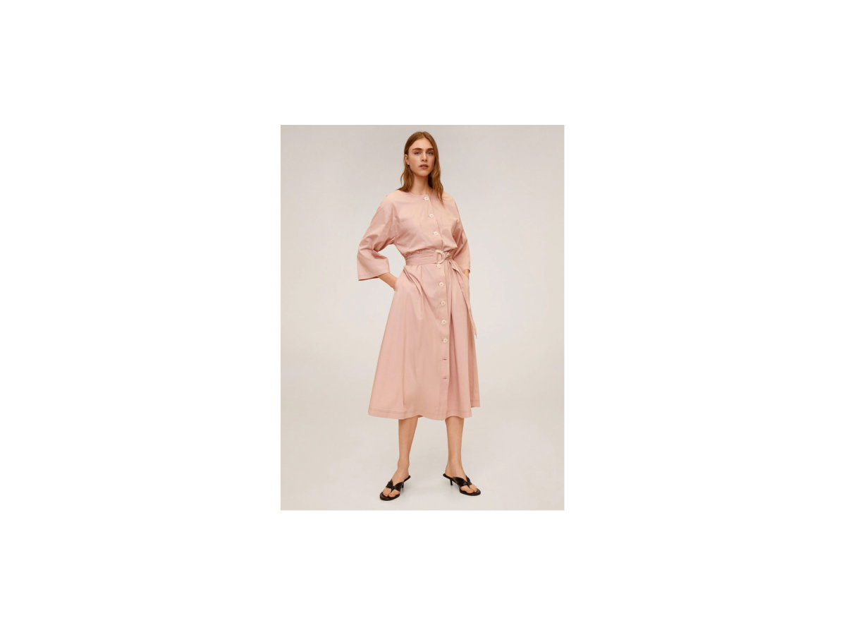 MANGO Kleid pfirsich