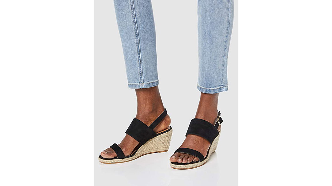 Wedges schwarz Keilabsatz
