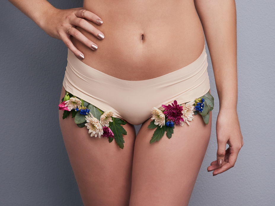 Intimbereich mit Blumen