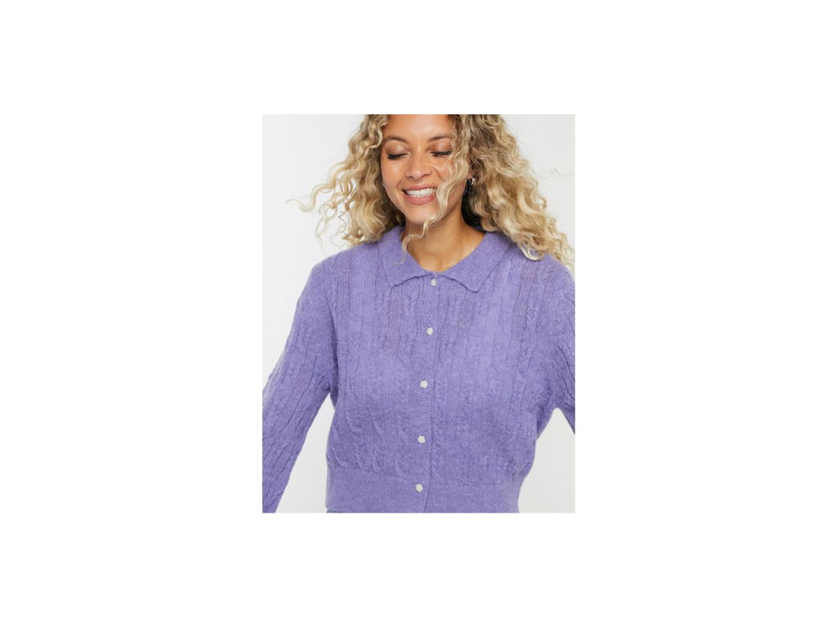 Strickjacke mit Kragen