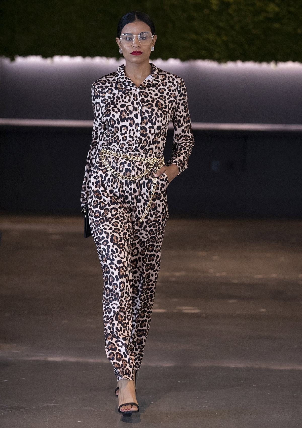 Brille auf dem Catwalk