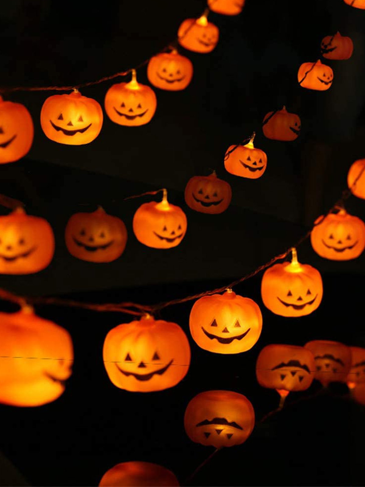 Kürbis-Lichterkette