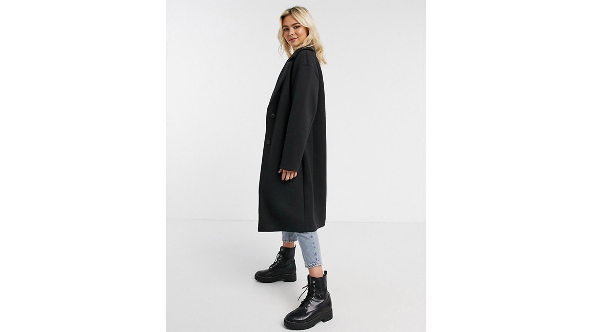 schwarzer Mantel oversize