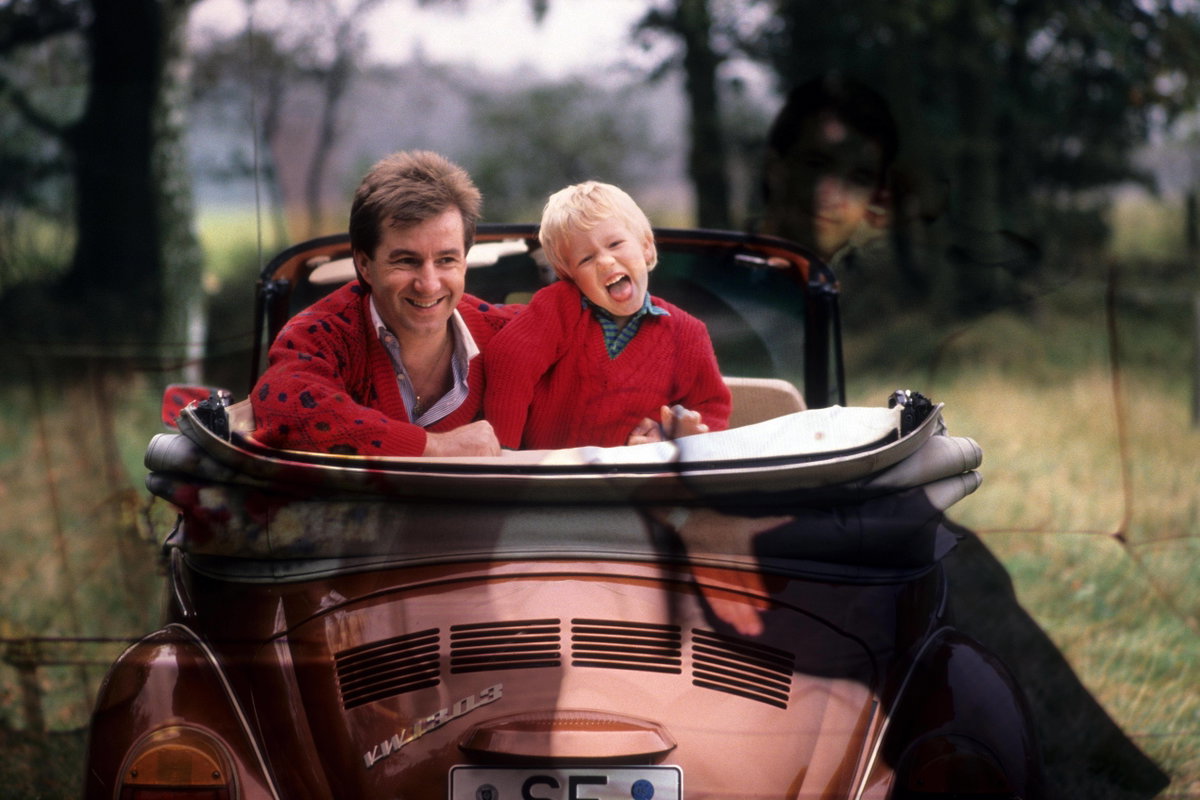 Jan Hofer 1995 mit Sohn Alexander