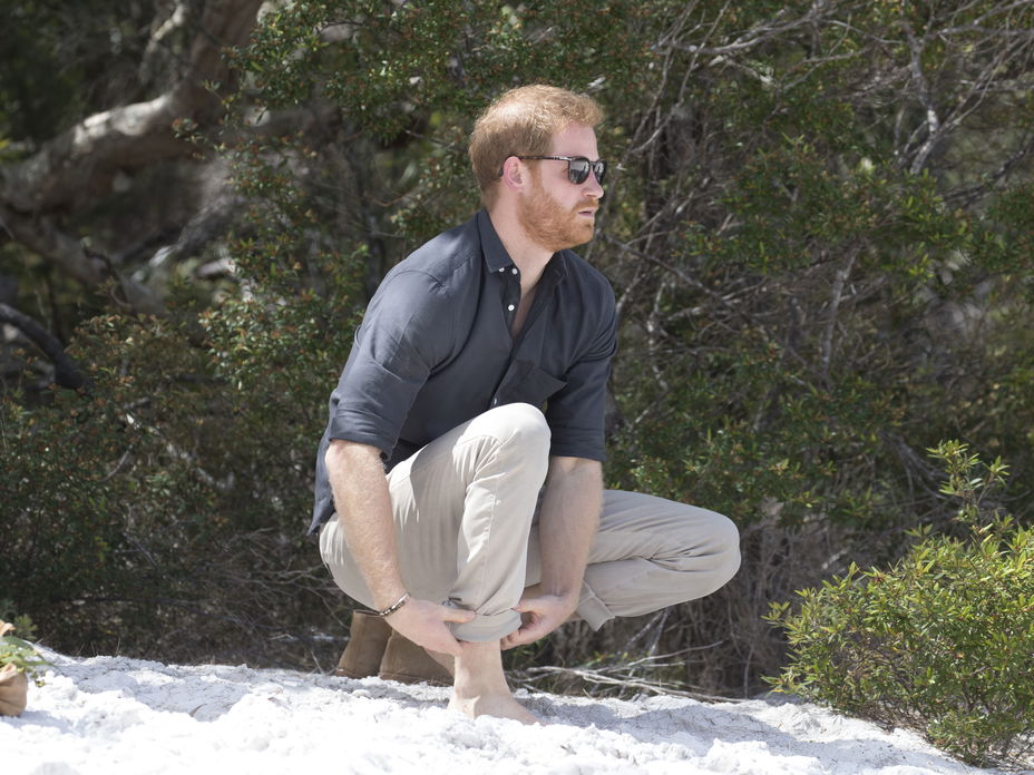 Prinz Harry am Strand