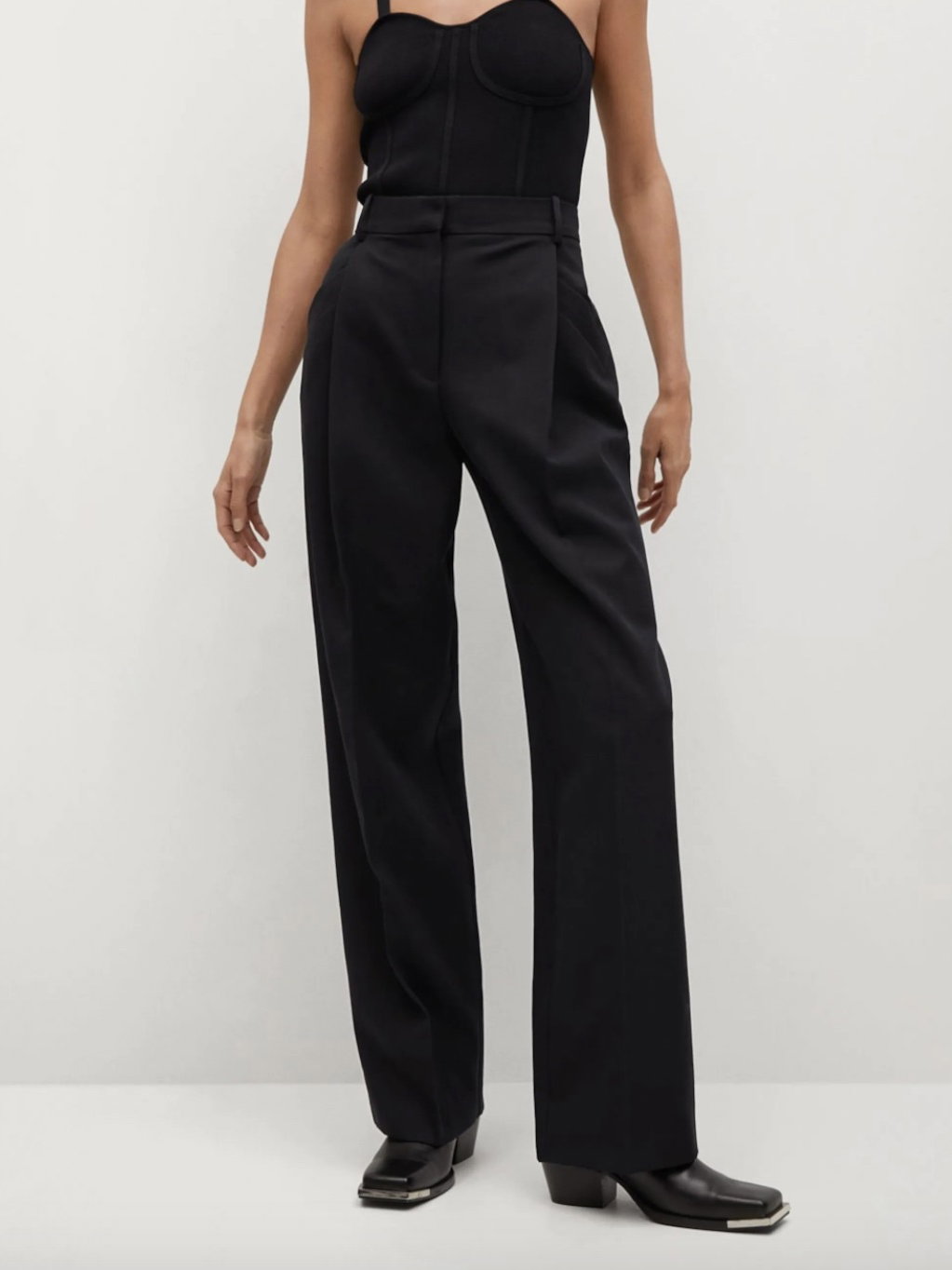 Wide Leg Stoffhose