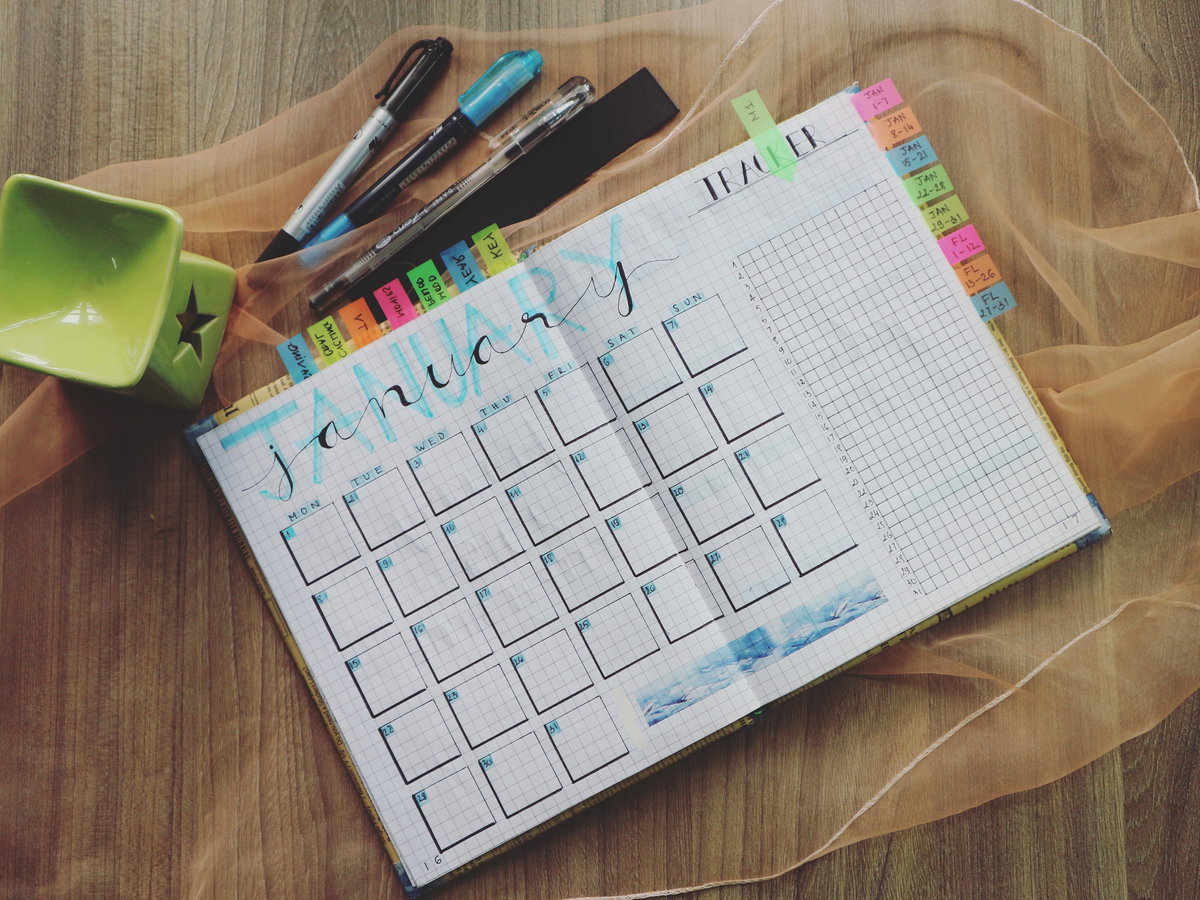 Bullet Journal Ideen Monatsübersicht