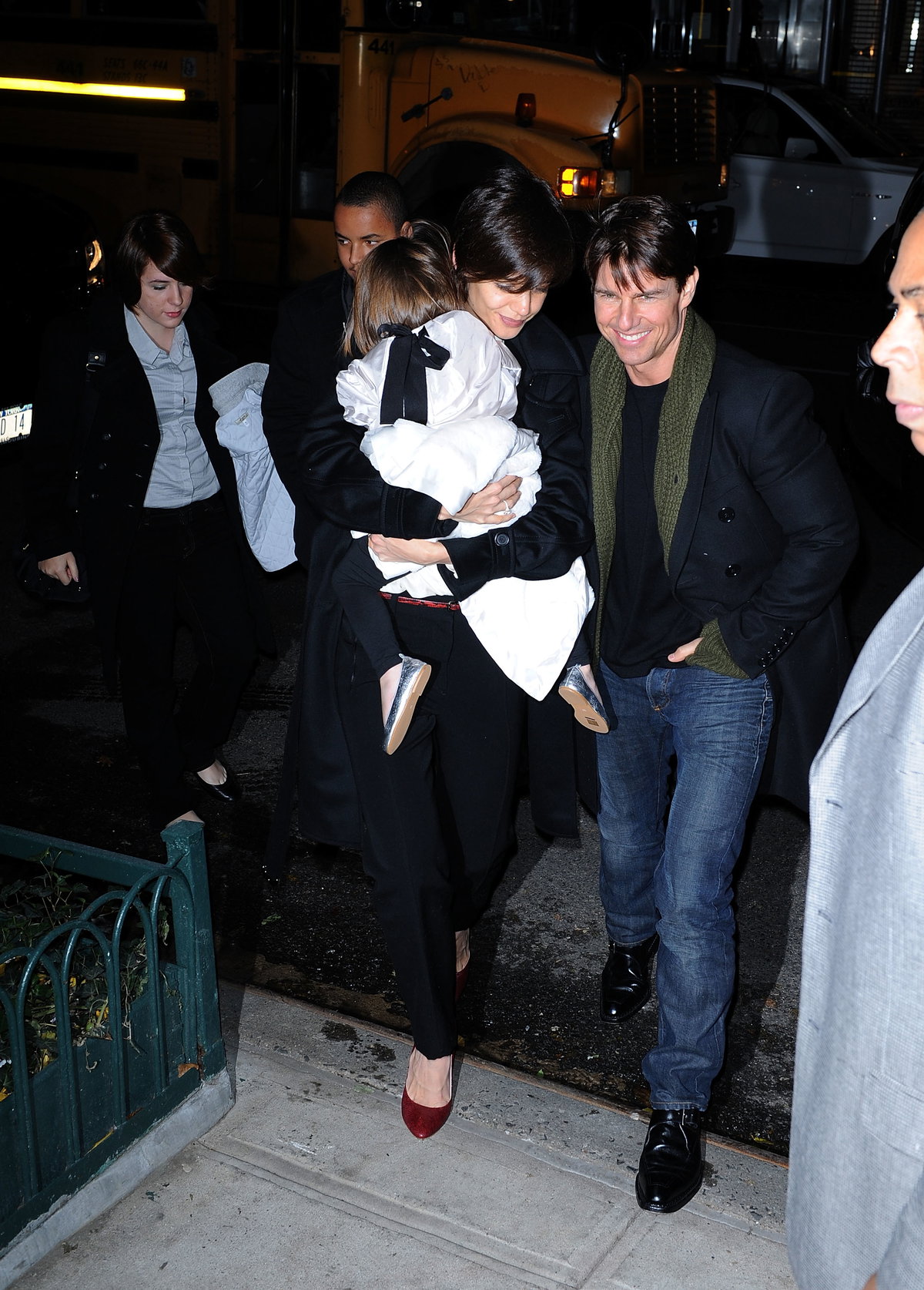 Connor, Isabella, Suri und Tom Cruise mit Katie Holmes